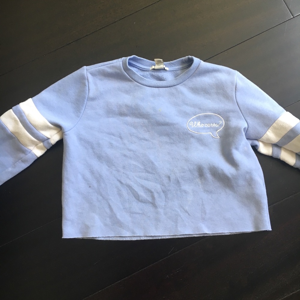 forever 21 cropped sweatshirt tee